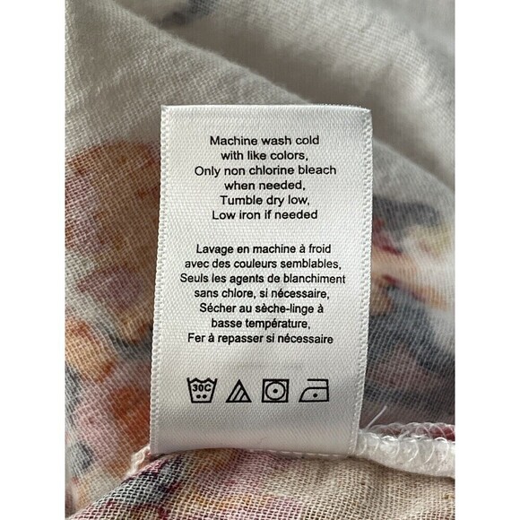 Coldwater Creek 1X Top Multi Floral Beach Womens Slub Knit Lagenlook Long Sleeve - Picture 8 of 10